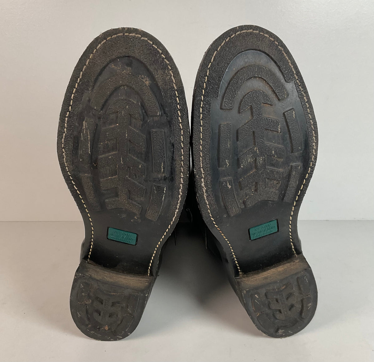 Vintage Brahma Steel Toe Engineer Black Leather Boots USA Corded Sole Men\'s 8.5 Brahma Made in USA Men main image 3