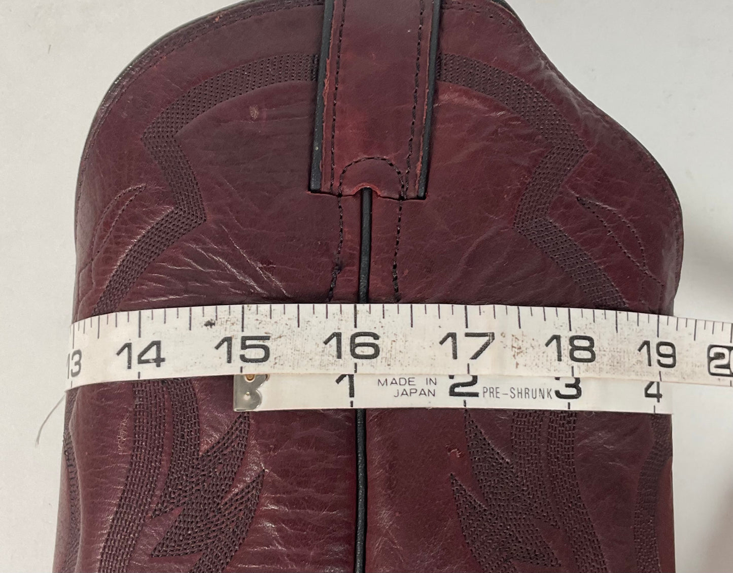 Vintage Justin Buffalo Calf Cowboy Boots | USA Made | Black Cherry | Men’s 10 D