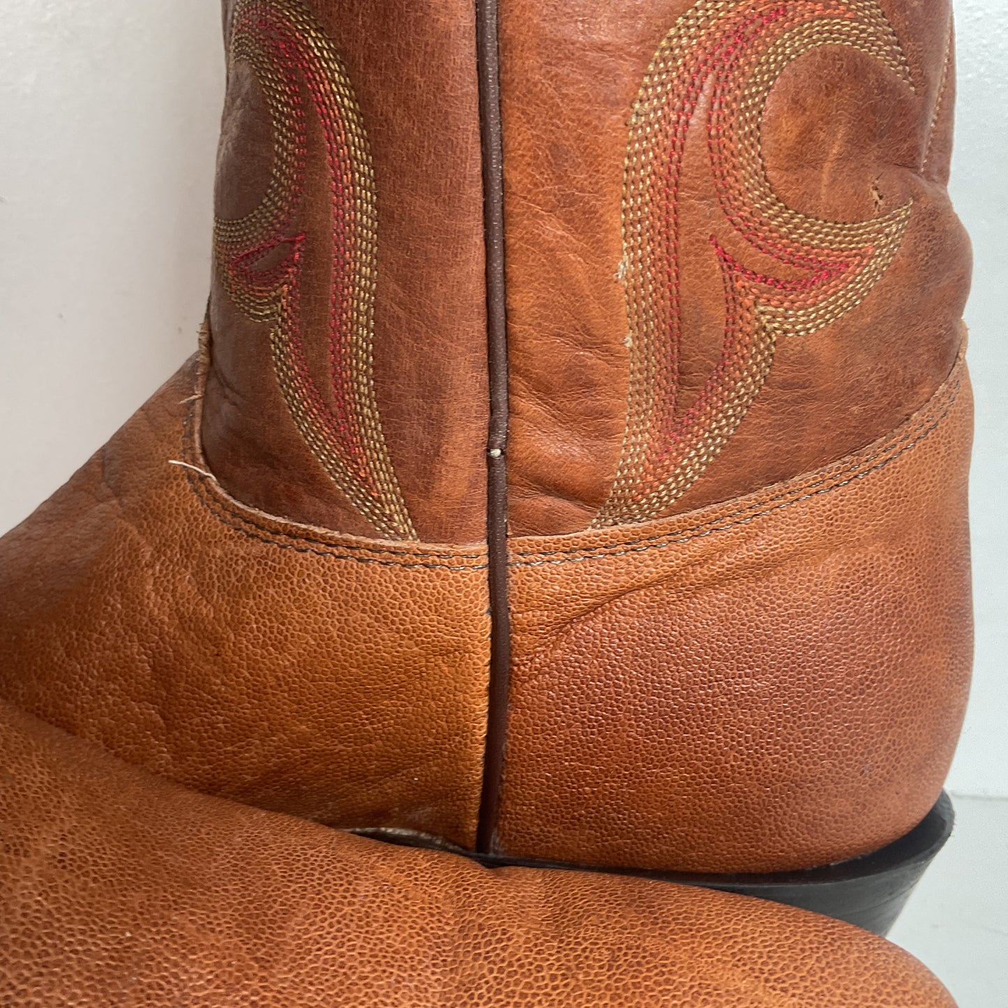 Justin Elephant Cowboy Boots 9.5 D Exotic USA Made Exotic
