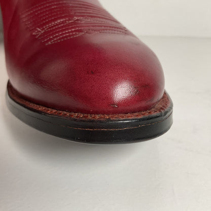 Vintage Lucchese San Antonio Cowboy Boots | Burgundy | Men’s 9 D