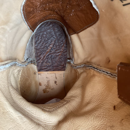 Vintage J. Chisholm Bullhide Roper Boots 9 D USA Made Original Box