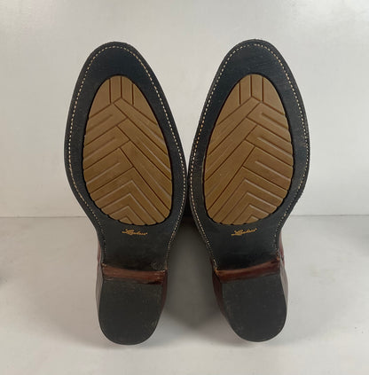 Lucchese Classics Handmade Cowboy Boots 12 EE Brown Bison Hide