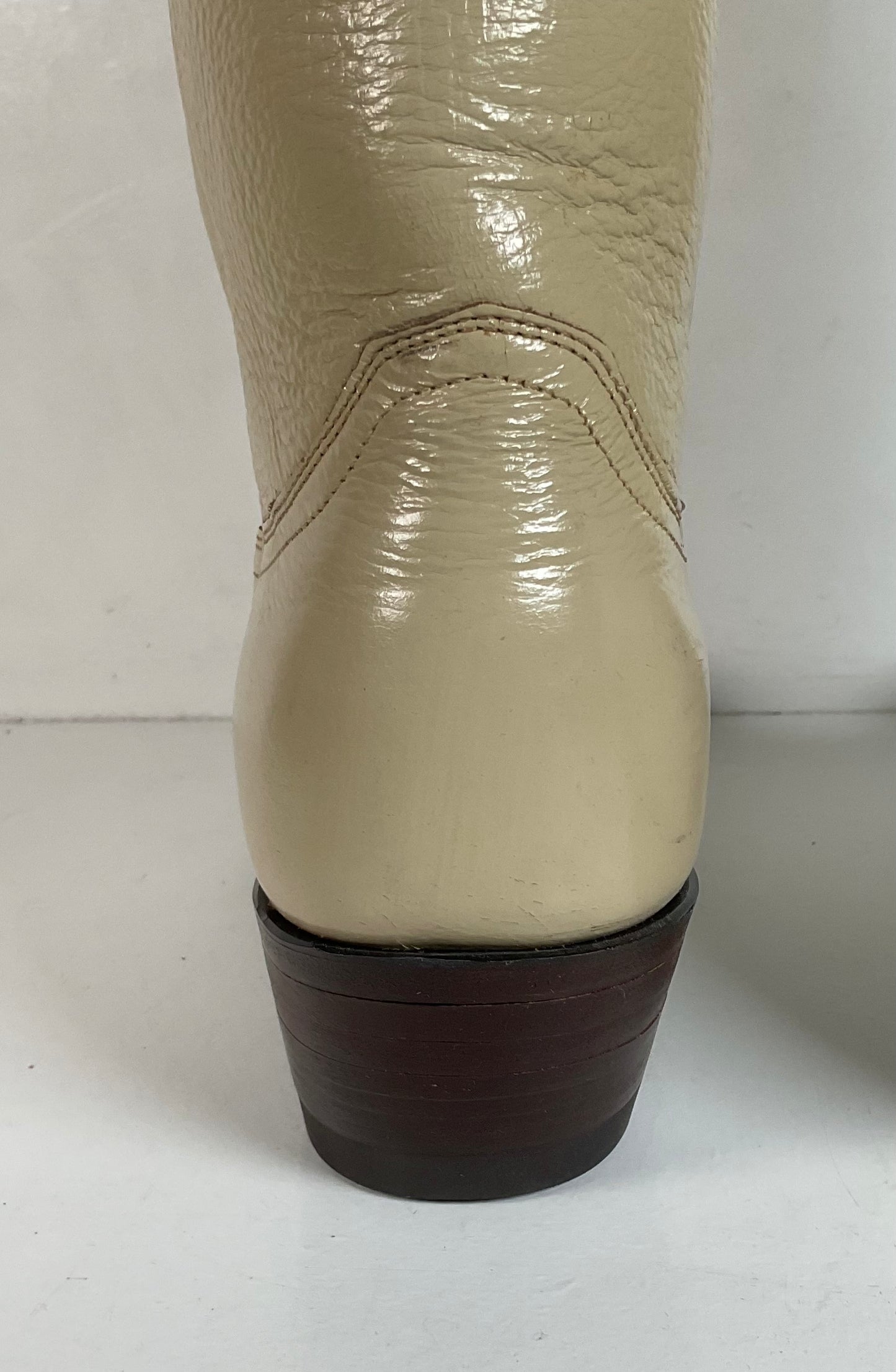 Vintage Justin Tall Cowgirl Boots | USA Made | Bone White | Women’s 8 B