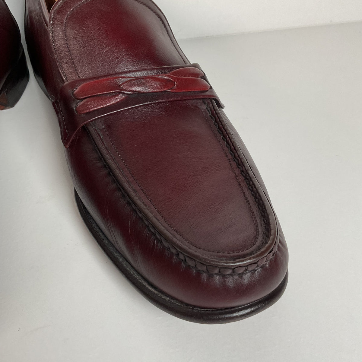 Vintage Wright Loafers | Hand Sewn Moccasins | Burgundy | Men’s 12 C