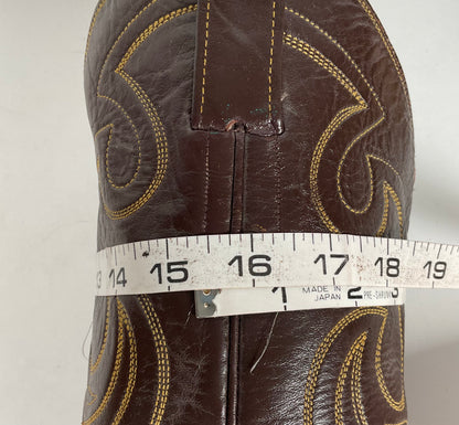 Vintage Eel Skin Cowboy Boots | Exotic | Butterscotch | Narrow | Men’s 11.5 B