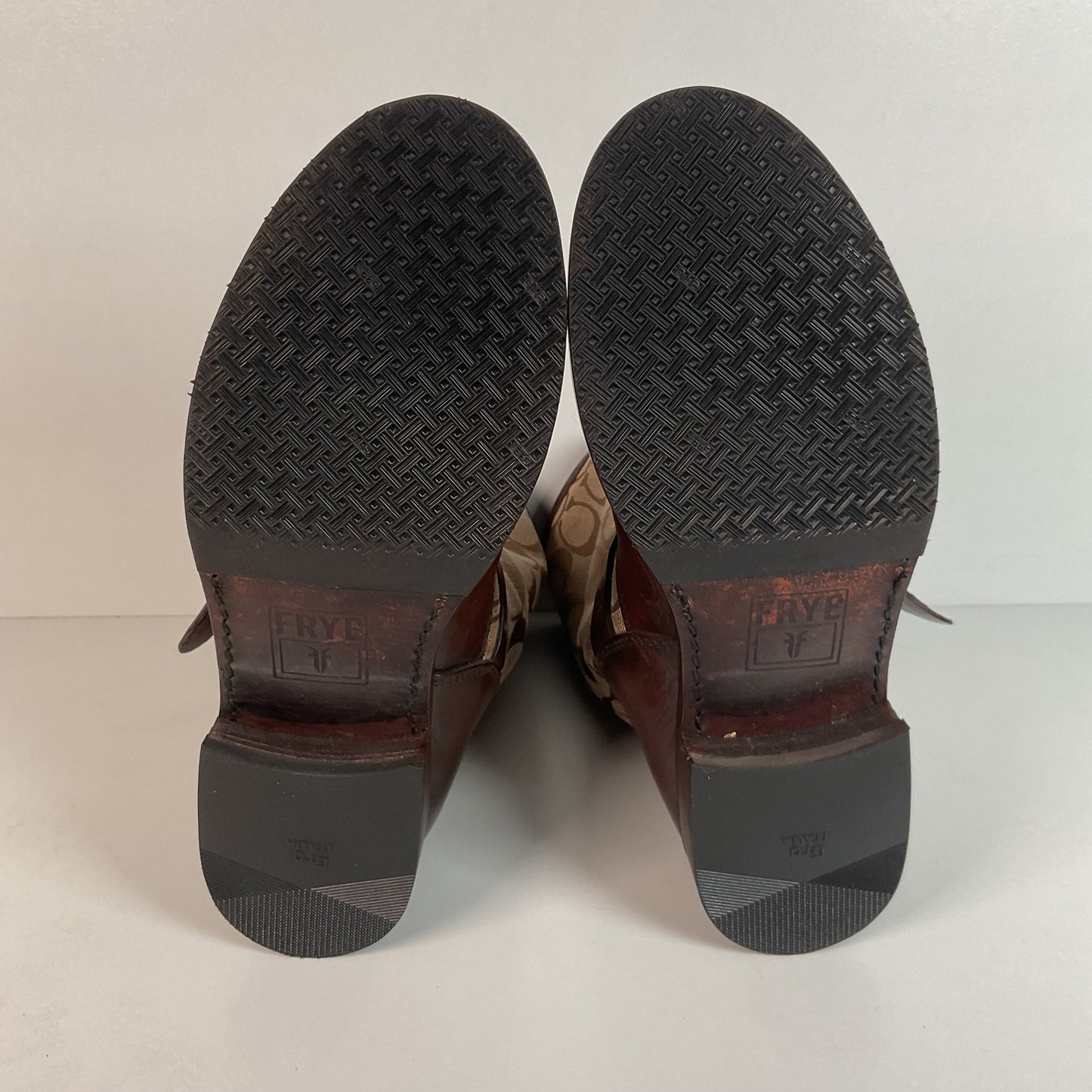 Frye for Coach Veronica Canvas Boots | Shorty | Engineer | 8 B