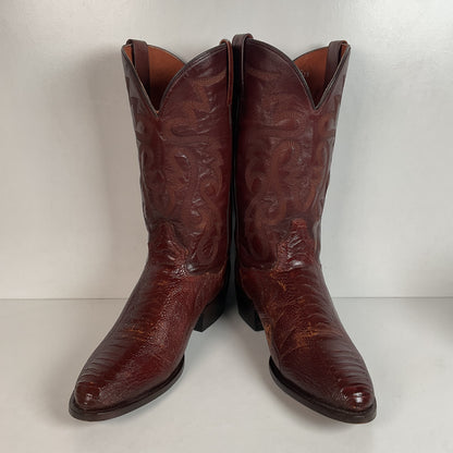 Dan Post Exotic Ostrich Leg Cowboy Boots 10 D