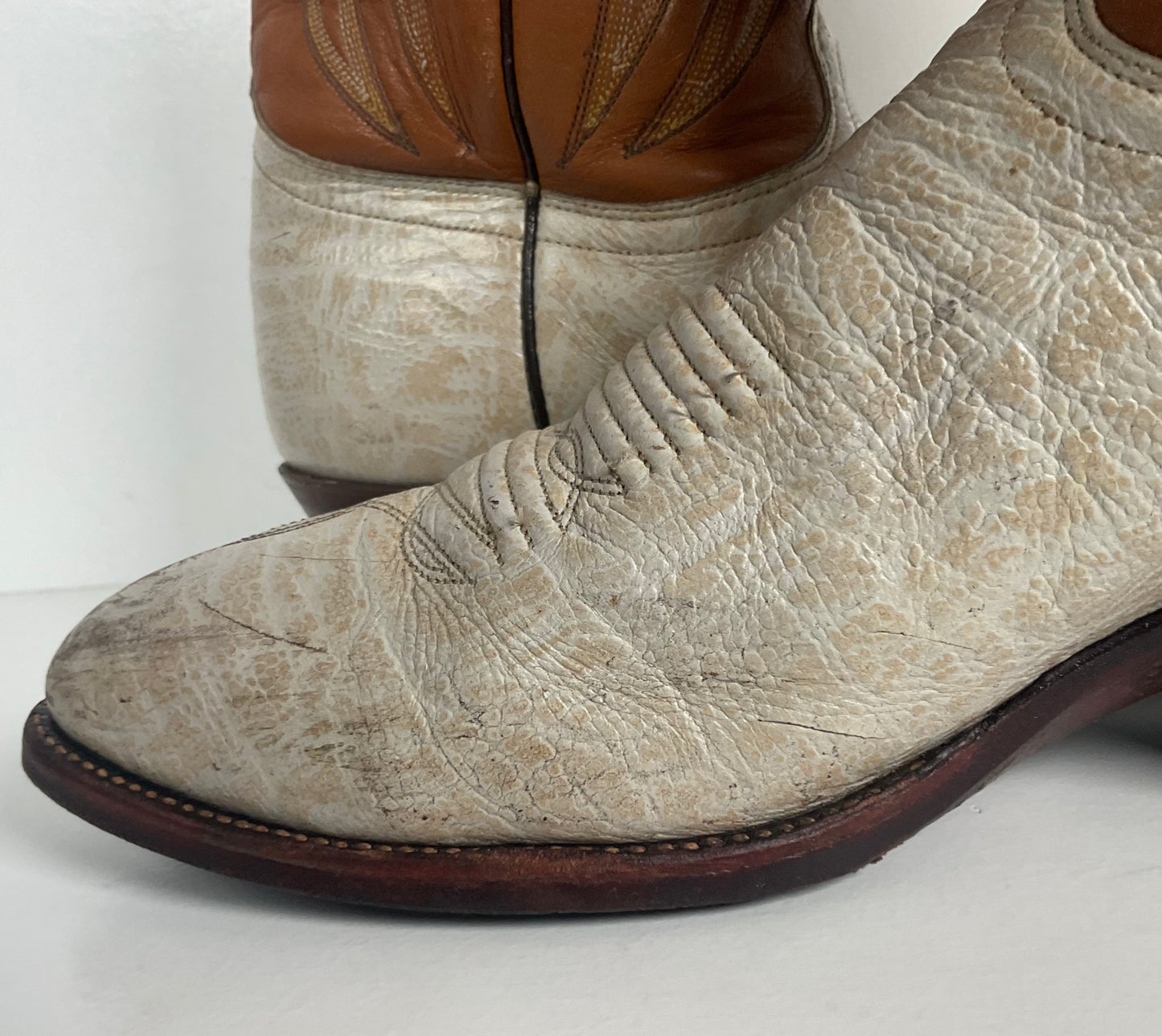 Vintage J. Chisholm Antelope Cowboy Boots | Exotic | USA Made | Men’s 9.5 D