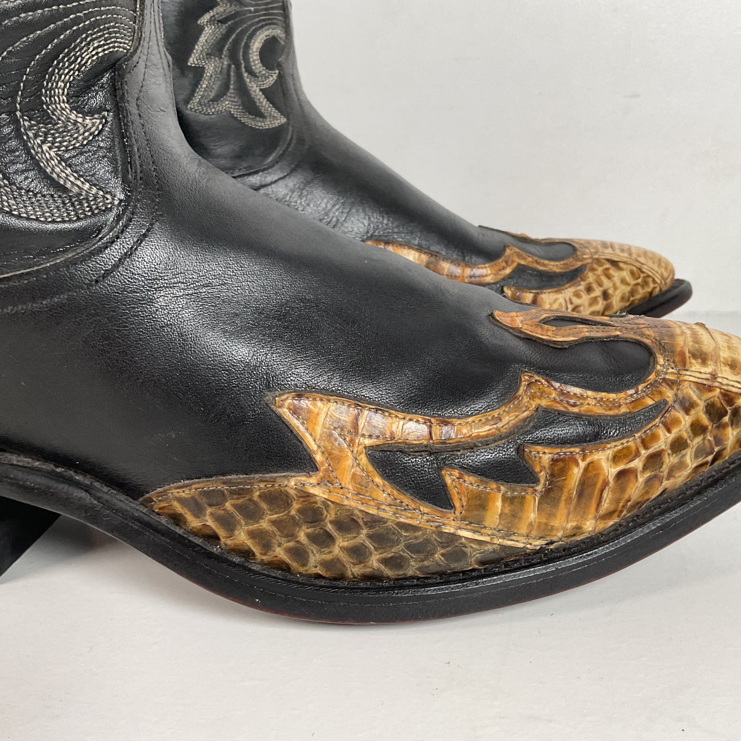 Dan Post for Code West Cowboy Boots | Python Snakeskin Tip | USA Made | 9 Wide