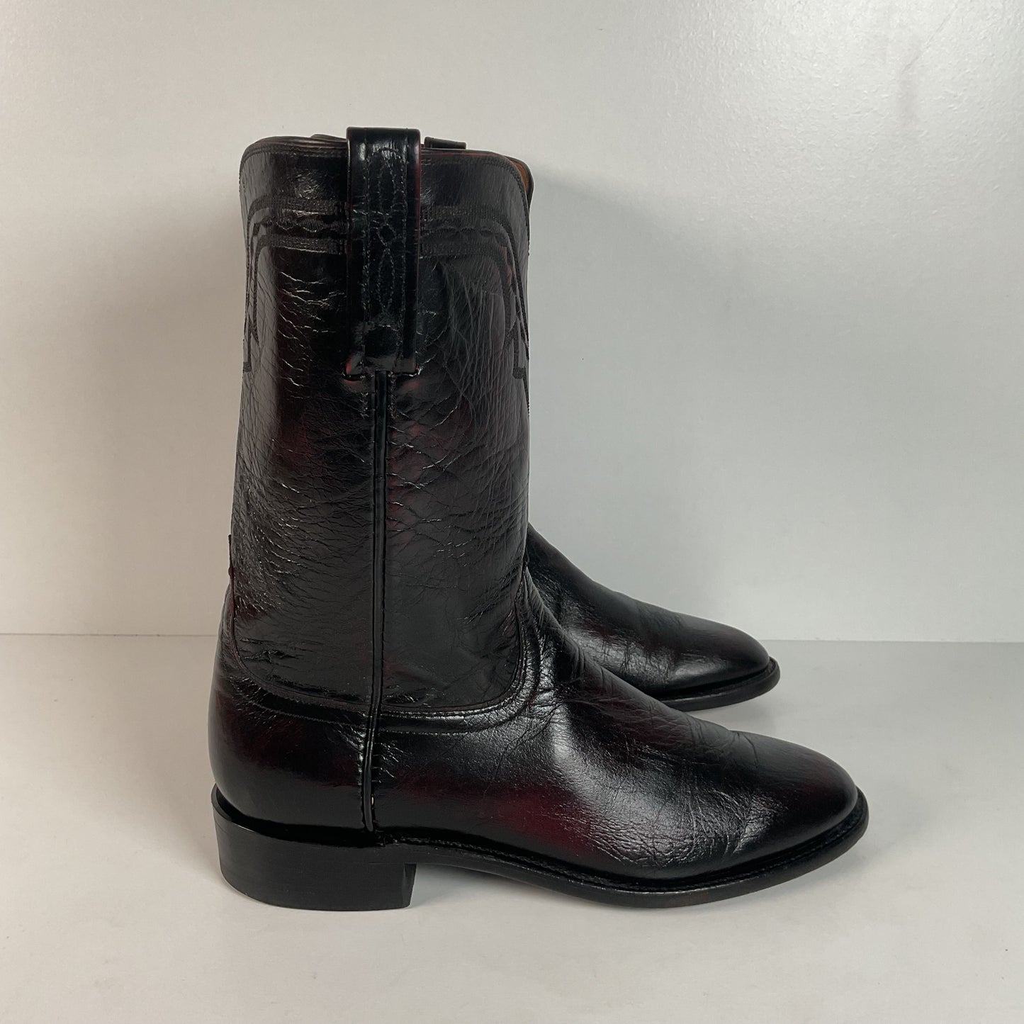 Lucchese 2000 Majestic Roper Boots | Cowboy | Black Cherry | Men’s 8 D
