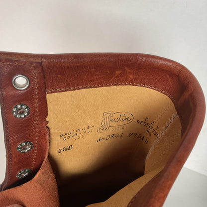 Vintage Justin Kiltie Packer Boots | USA Made | Lacer | Women’s 8.5 B