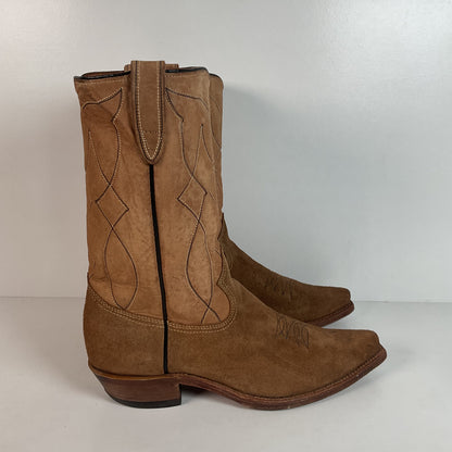 Vintage Sears Suede Cowboy Boots | Rough Out | 1960s-1970s | USA Made | 10 D