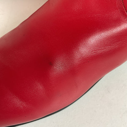 Vintage Justin Ruby Red Riding Boots 8.5 AA (Extra Narrow) USA Made Campus