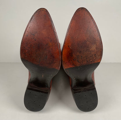 Vintage Hondo Cowboy Boots | Pieced Teju Lizard | Extra Wide | 10 EE