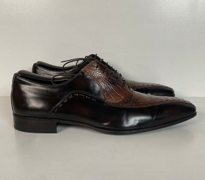 Mezlan Exotic Ostrich Leg Loafer Shoes 9.5 M Recrafted
