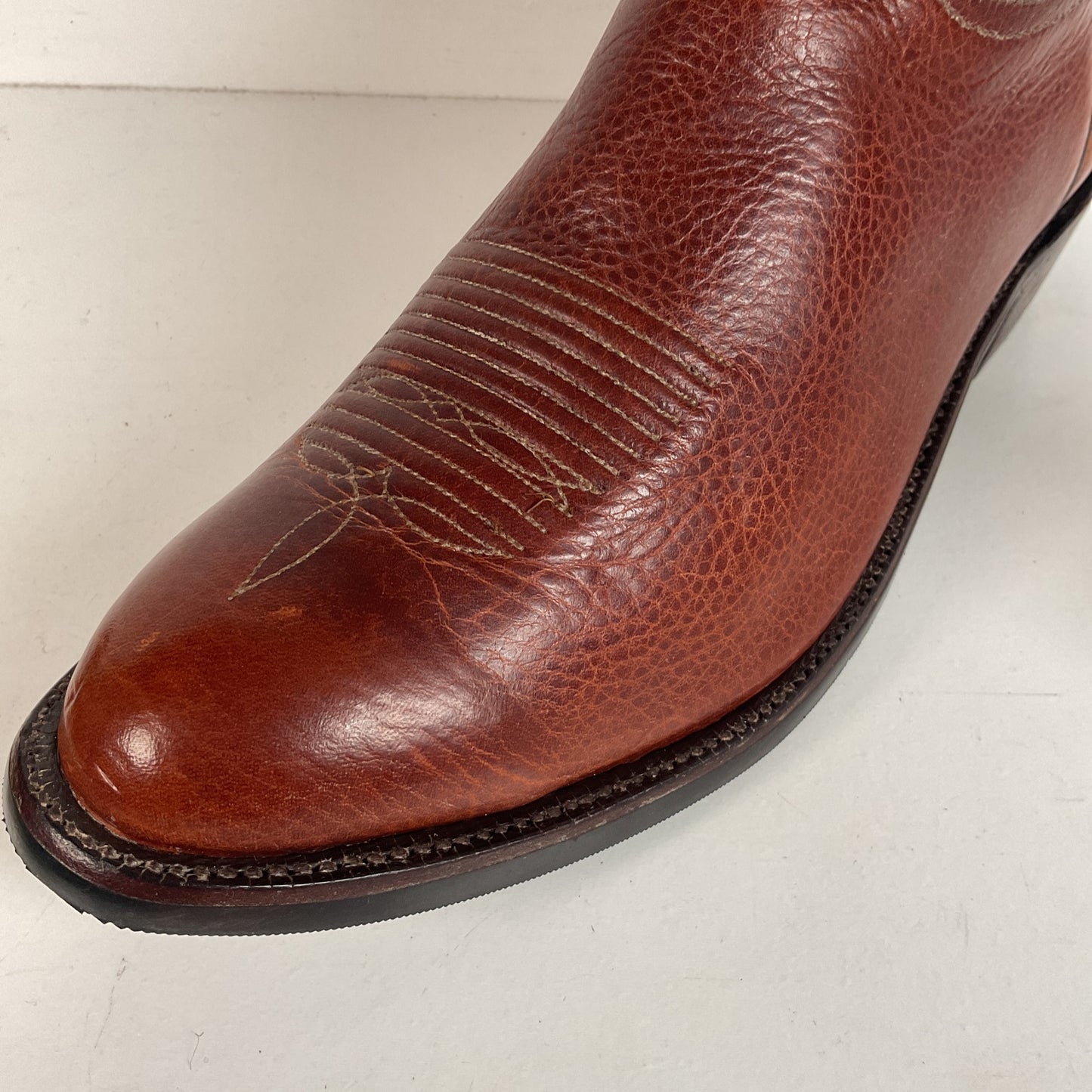 Lucchese Classics Handmade Cowboy Boots 12 EE Brown Bison Hide