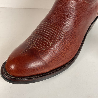 Lucchese Classics Handmade Cowboy Boots 12 EE Brown Bison Hide