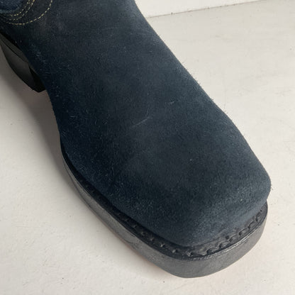 Vintage Rodeo Denim Cowboy Boots Men’s 8 D | Women’s 9 USA Made Chunky