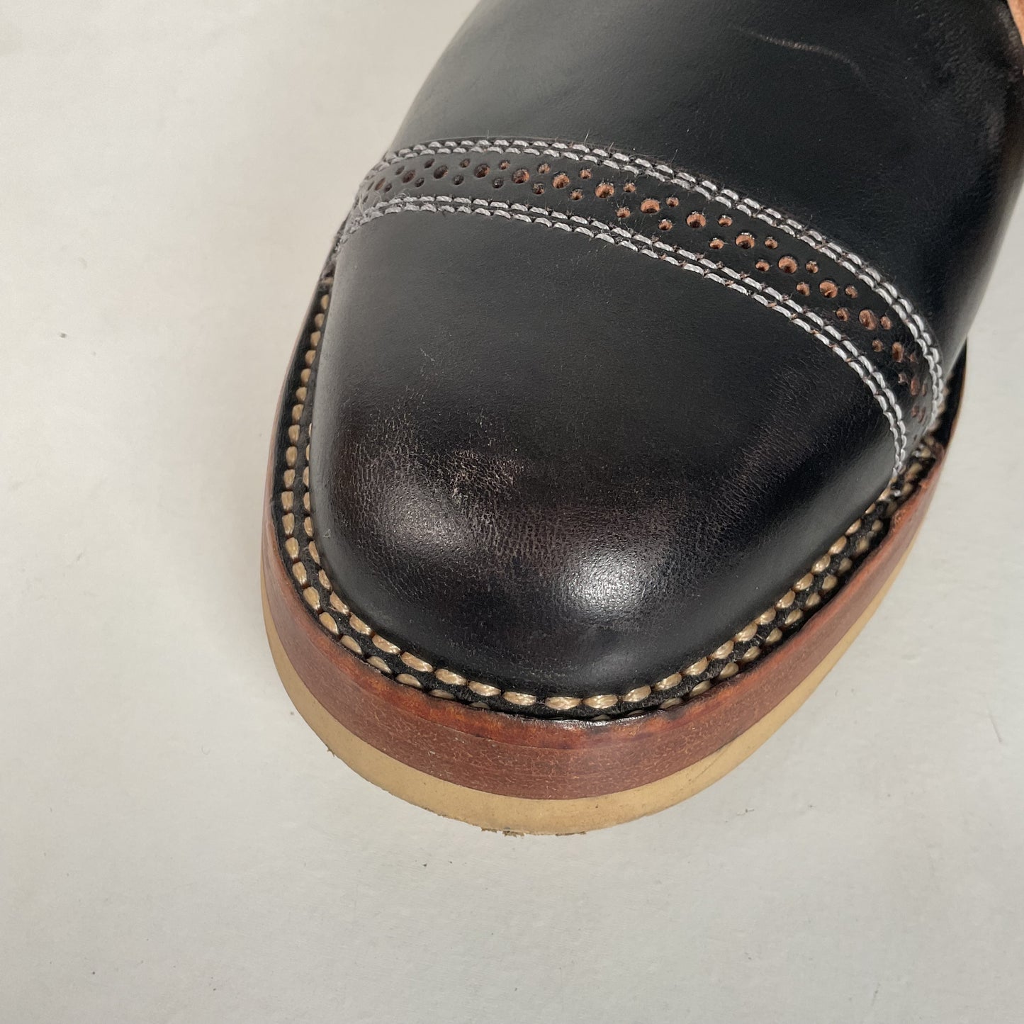 Flame Panda Cap Toe Boots | Lace Up | Custom | Men’s 9.5