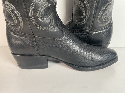 Exotic Black Cobra Snakeskin Cowboy Boots Mexico 28.5 E | US Men’s 10.5