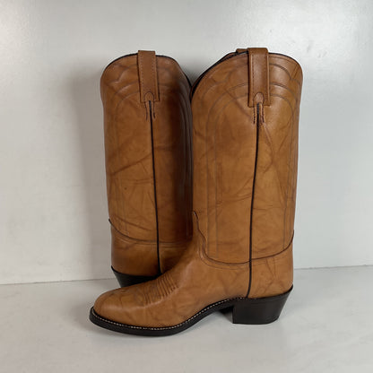 Vintage J. Chisholm Western Work Boots | USA Made | Pecan Taurus | Men’s 10 D