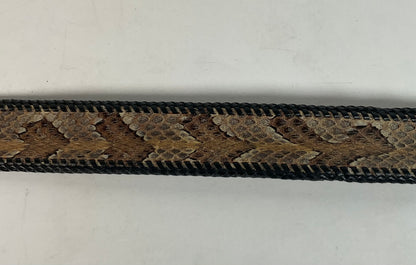 Custom Timber Rattlesnake Cowboy Belt |Canebrake | Braided | Snake Skin