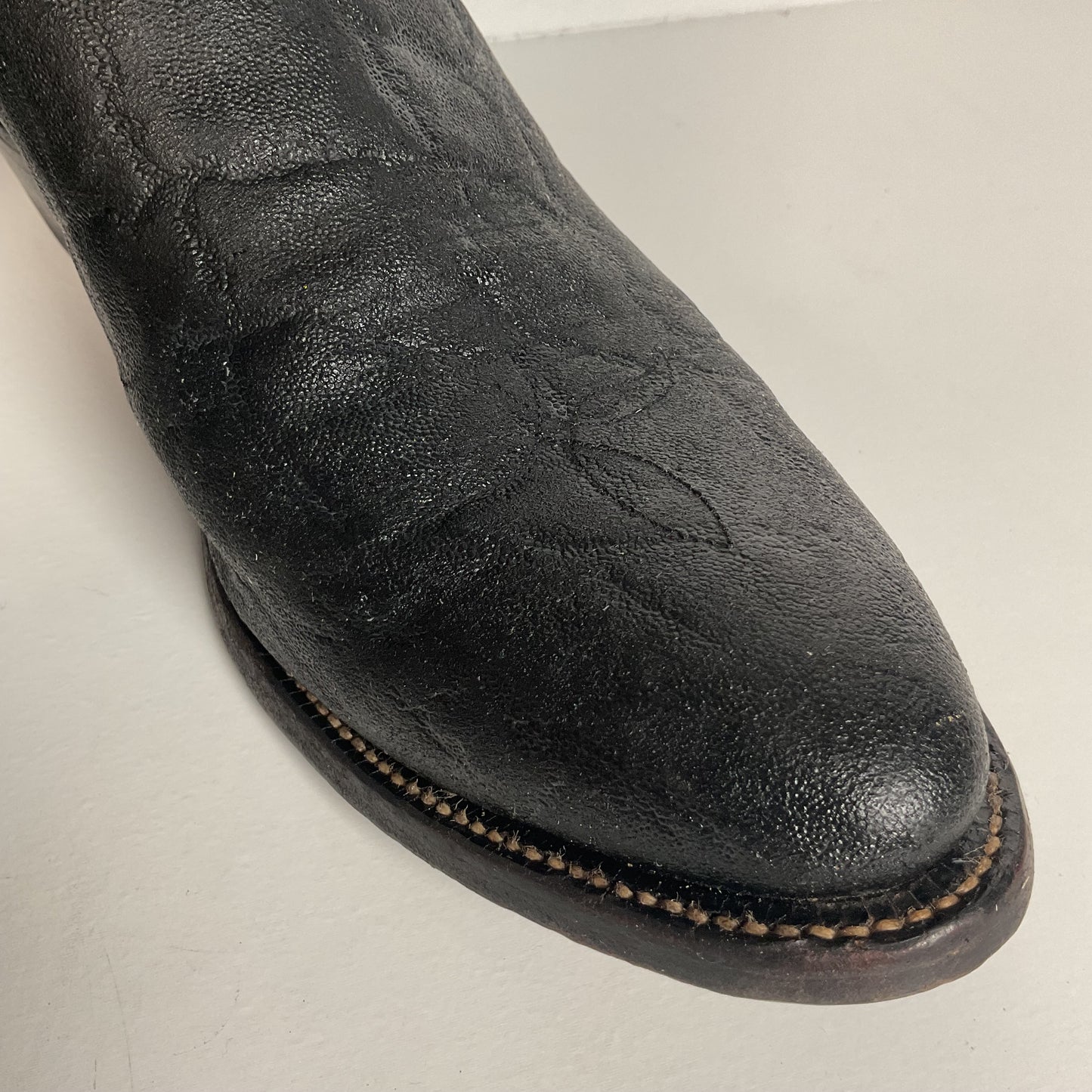 Justin Faux Elephant Print On Cowhide Buckaroo Cowboy Boots 10 D Punchy