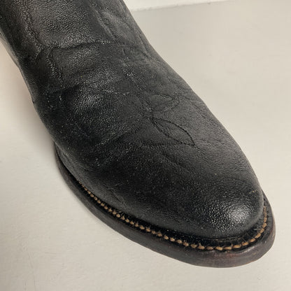 Justin Faux Elephant Print On Cowhide Buckaroo Cowboy Boots 10 D Punchy
