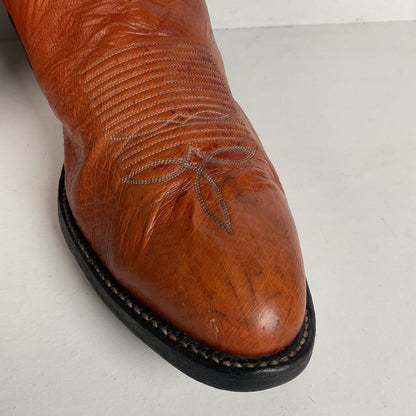 Vintage Tony Lama Smooth Ostrich Cowboy Boots | 1970s | Gold Label | Men’s 12 B