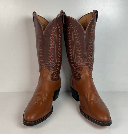 1970s Tony Lama Cowboy Boots 12 D Gold Label USA Made