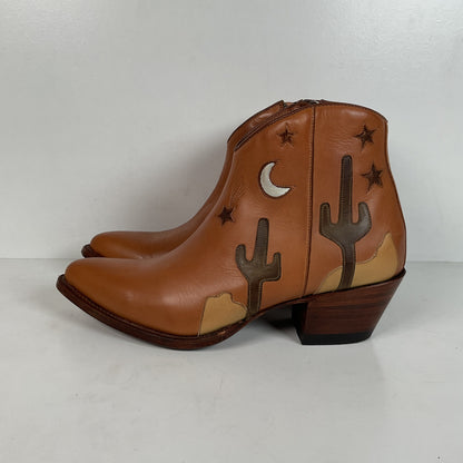 Ranch Road Pee Wee Cowboy Boots | Tooled Desert Inlay | Men’s 8.5 | Women’s 9.5