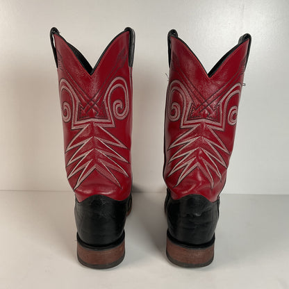 Justin Bent Rail Wildebeest Cowboy Boots | Exotic | USA Made | 10.5 D