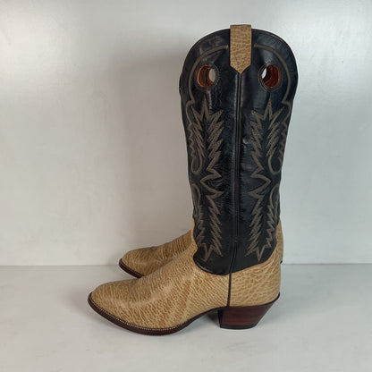 Vintage J Chisholm Tall Buckaroo Cowboy Boots 11 D USA Made Punchy