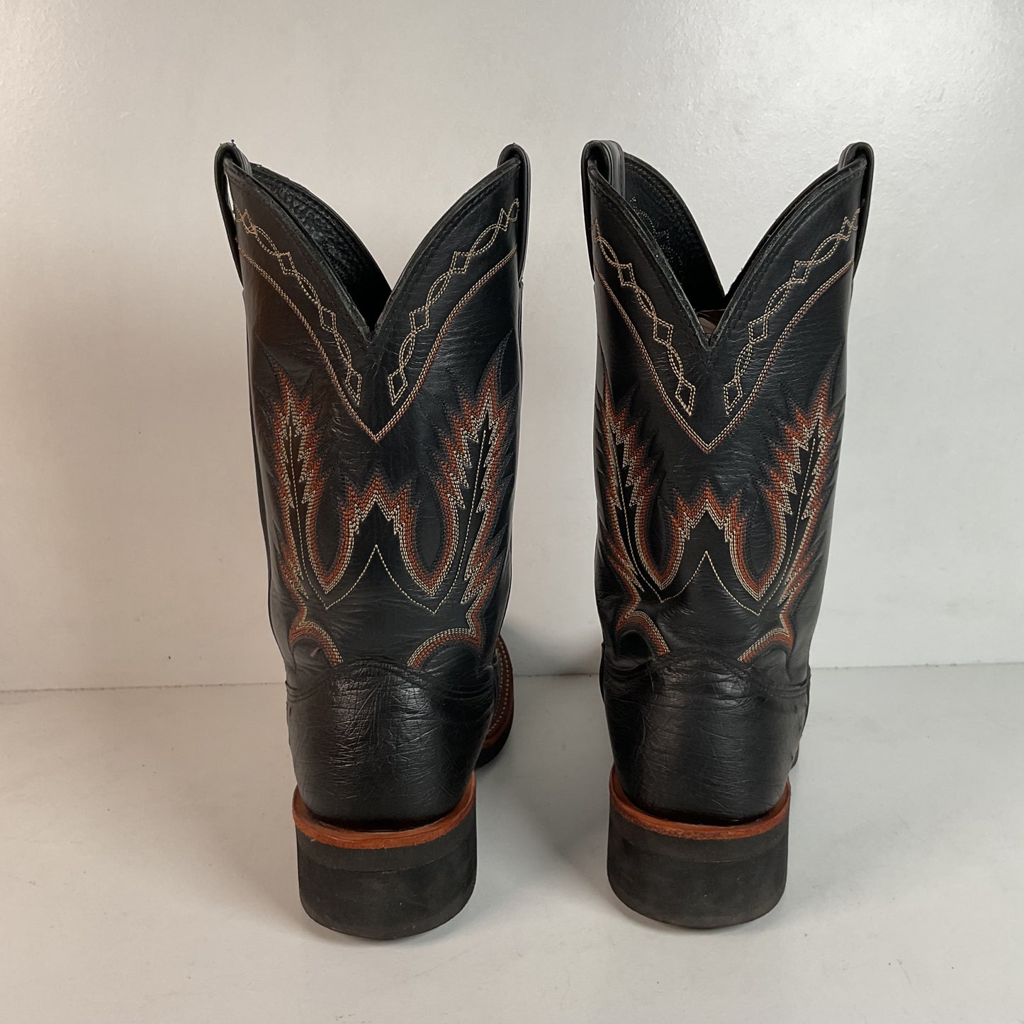 Larry Mahan Smooth Ostrich Roper Boots | Exotic | Crepe | Men’s 7 | Women’s 8