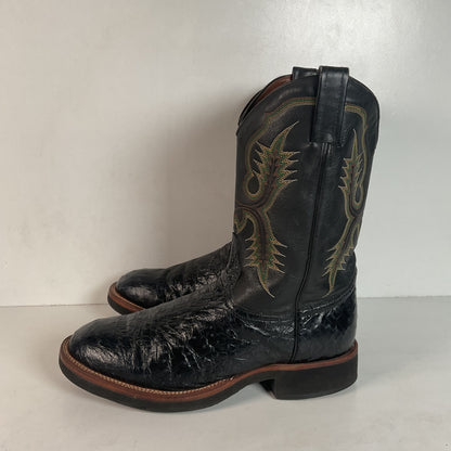 Tony Lama Ostrich Roper Boots | Crepe Sole | USA Made | Men’s 10 D