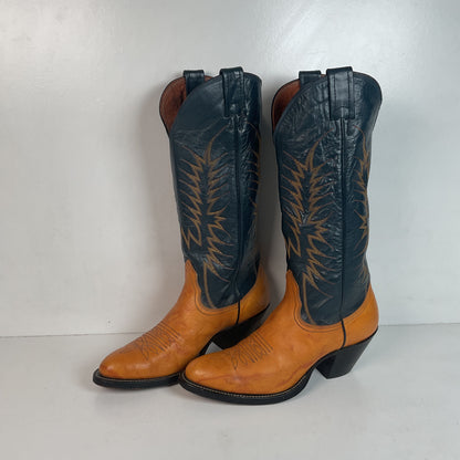 Vintage Nocona Butterscotch Cowgirl Boots 7 B USA Made