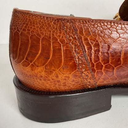 David Eden Ostrich Leg Loafers | Horse Bit | Exotic | Men’s 10