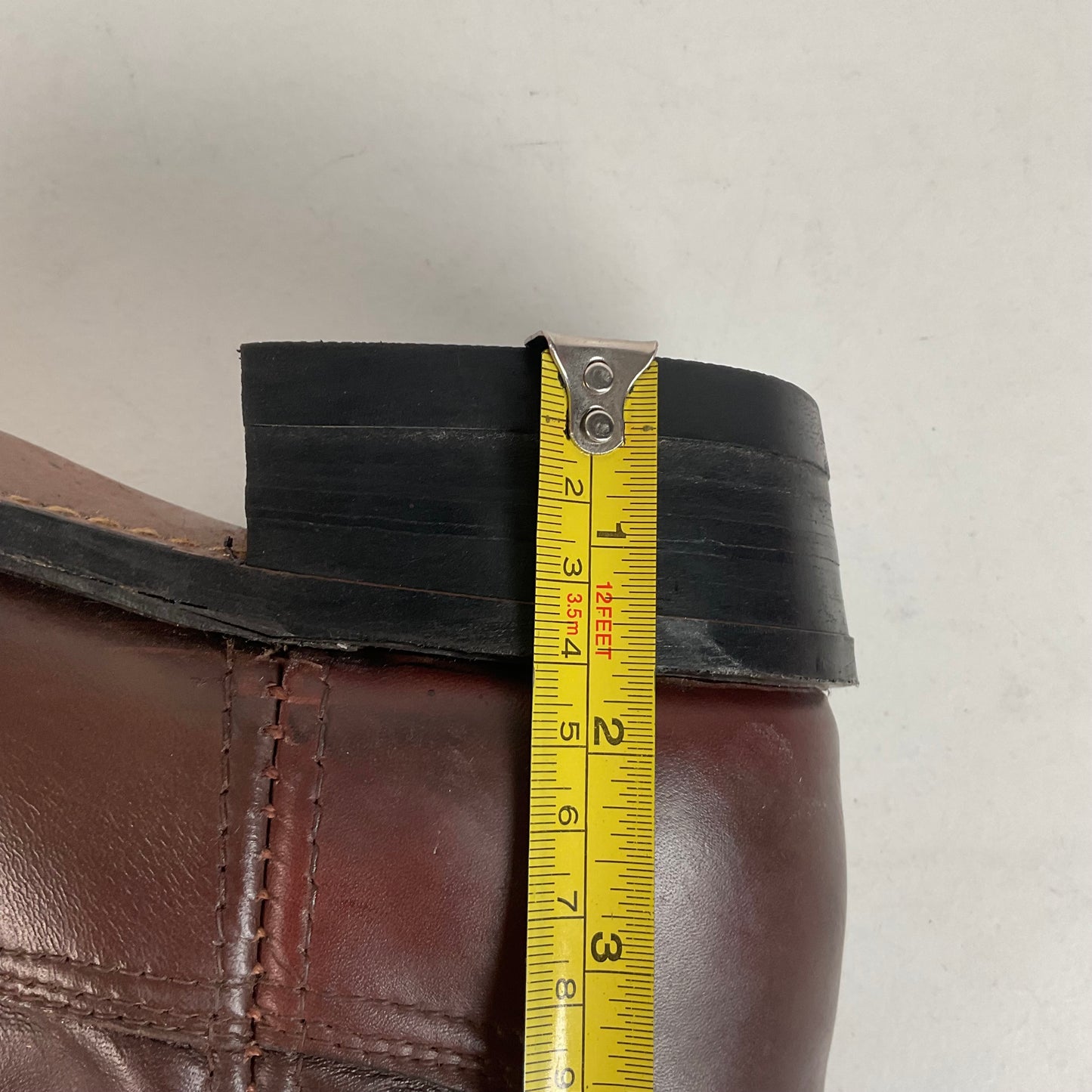 1970s Rodeo Chunky Campus Boots Men’s 9 D Cutter Toe USA Made