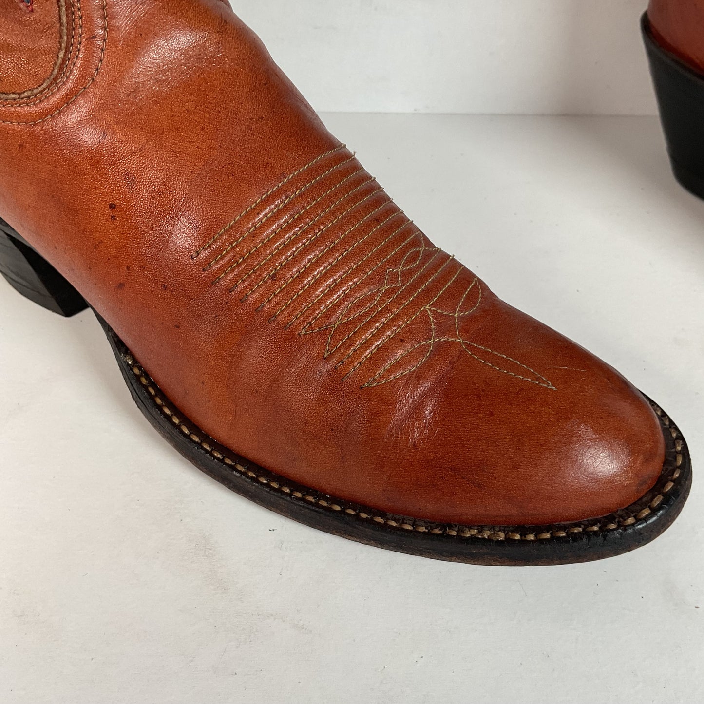 Vintage Tony Lama Buckaroo Boots | Rainbow Stitched | Men’s 8 A | Women’s 9