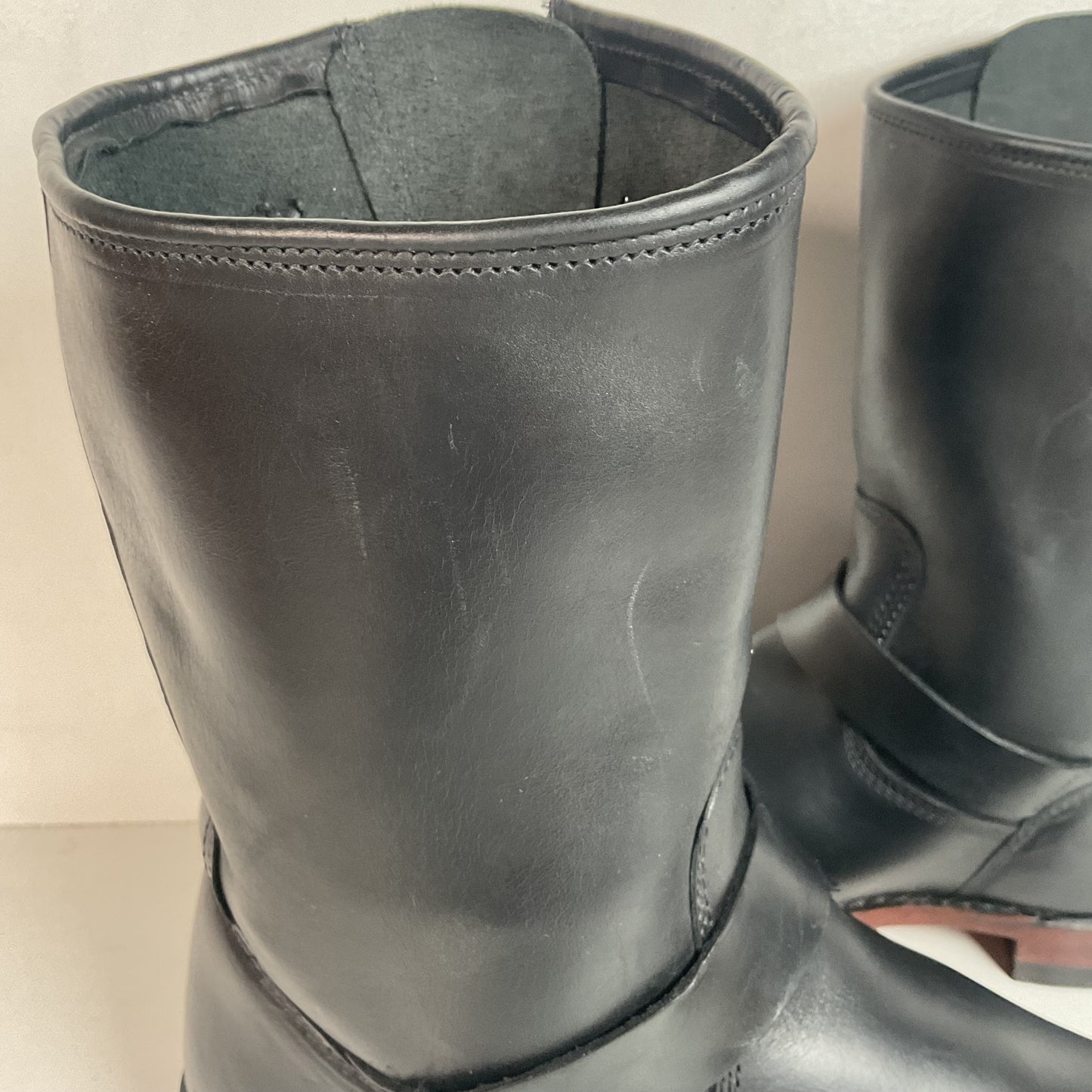 Frye John Addison Engineer Boots 11.5 M USA Made Black Calf