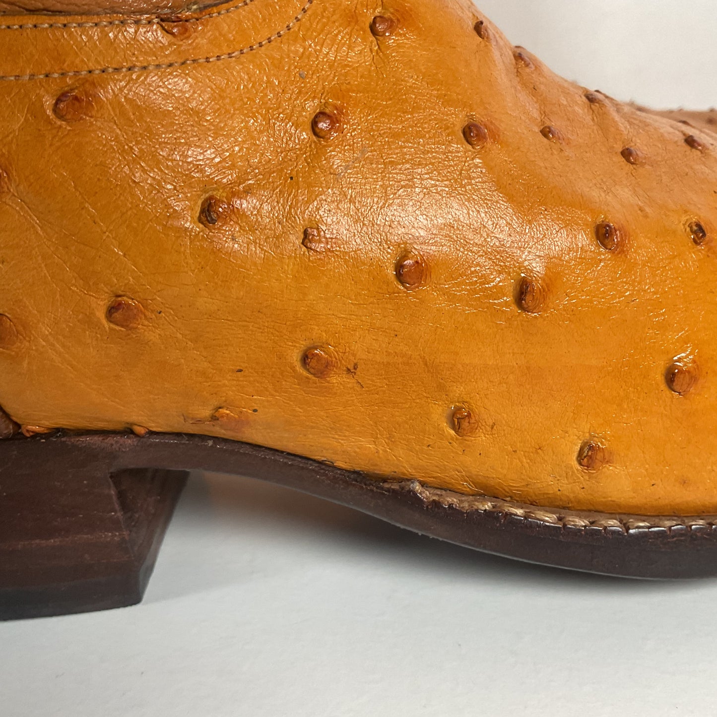 Full Quill Ostrich Cowboy Boots | Exotic | Custom | Butterscotch | Men’s 10 E