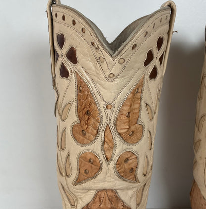 Cuadra Butterfly Cowgirl Boots | Caiman Tail | Tooled Inlays | Women’s 6.5