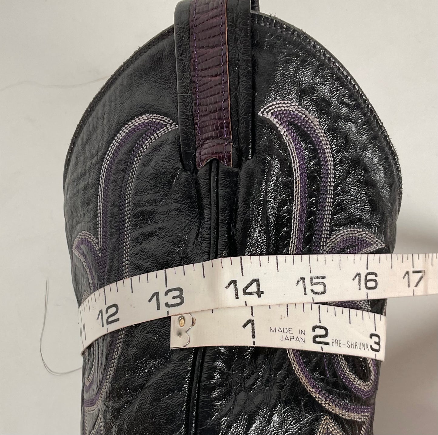 Vintage Larry Mahan Teju Lizard Cowgirl Boots | Purple | Women’s 7.5 B