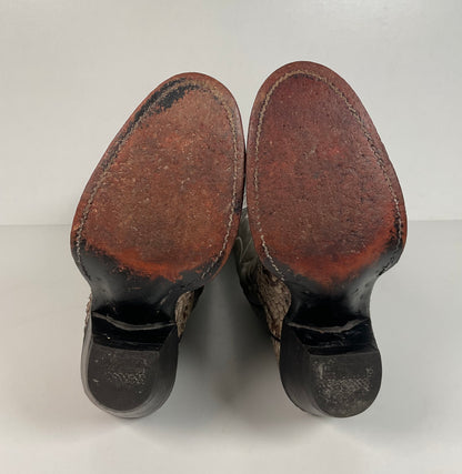 Vintage Justin Butterfly Cowgirl Boots | Snakeskin Inlay | USA Made | Women’s 5 B