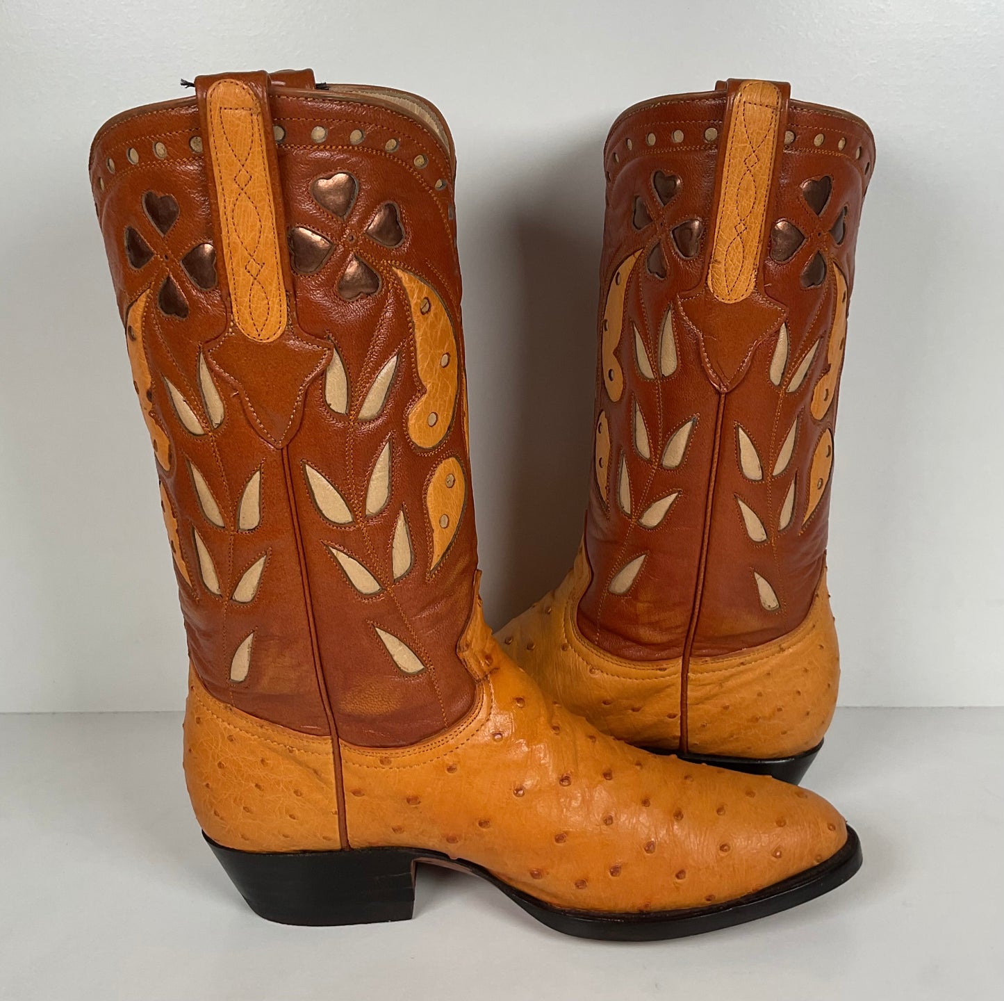 Cuadra Butterfly Cowgirl Boots | Tooled Ostrich Inlays | Exotic | Women’s 7