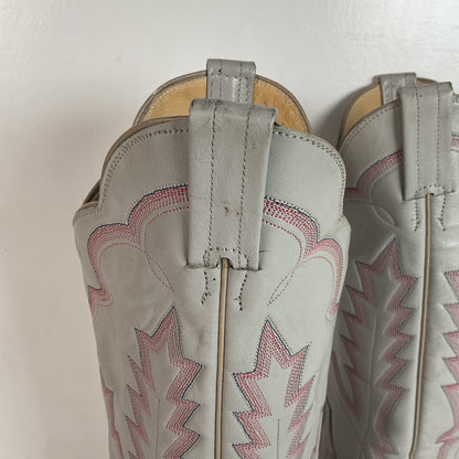 Vintage Panhandle Slim Taupe Cowgirl Boots 7 B Hand Crafted