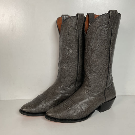 Vintage Nocona Exotic Grey Kangaroo Cowboy Boots 9.5 D USA Red Label Recraft