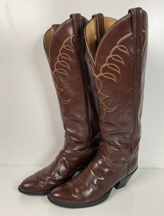 Vintage 1960s Tony Lama Tall Buckaroo Boots 9.5 D Gold Label
