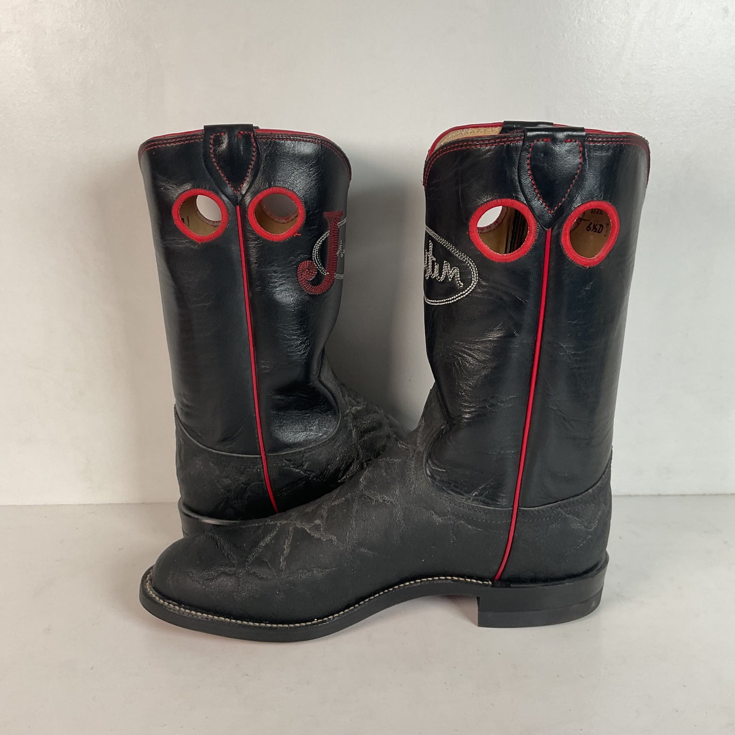 Justin Faux Elephant Print Buckaroo Cowboy Boots Men’s 6.5 D | Women’s 7.5 Punchy Roper USA