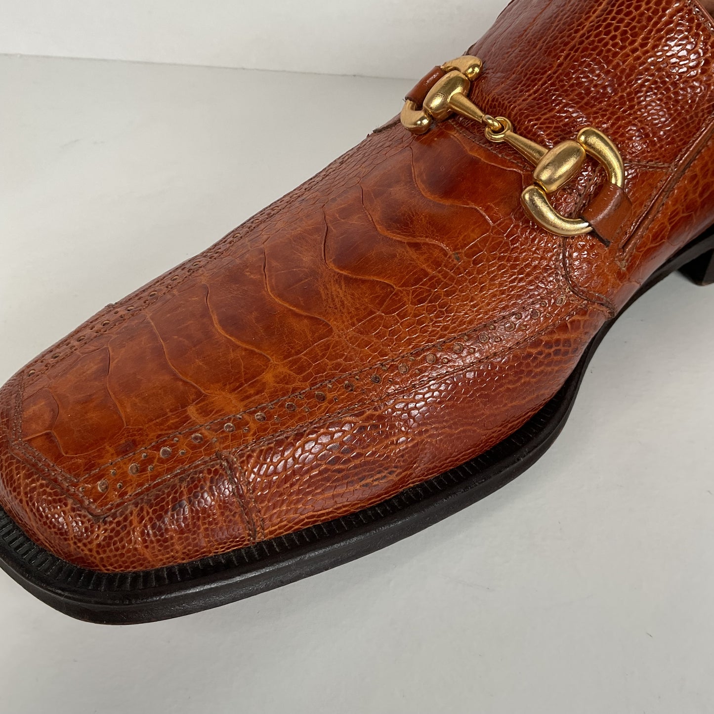 David Eden Ostrich Leg Loafers | Horse Bit | Exotic | Men’s 10